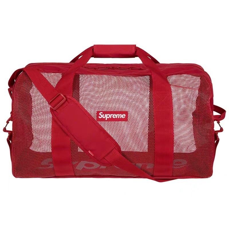 ✒❈✢Supreme 20SS 48th Duffle Bag Túi xách du lịch thủy triều dây đeo vai lưới