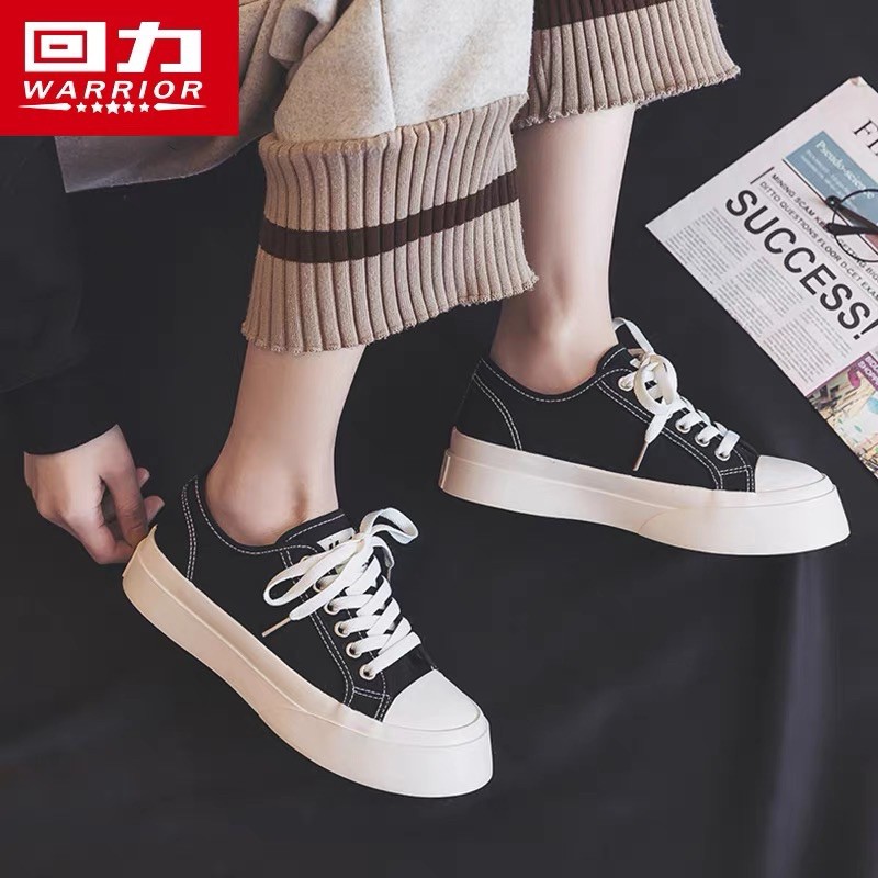 Giày nư, Giày sneaker thấp cố đế độn cvv dáng trơn dây cột