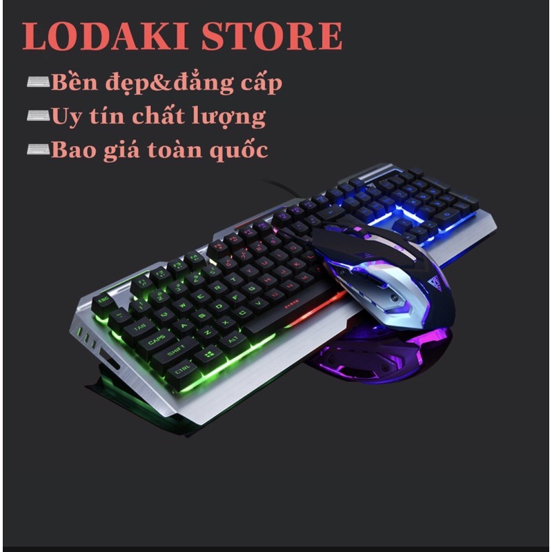 Bộ bàn phím cơ+Chuột Gaming có dây tích hợp chuyên dụng có đèn ned nền