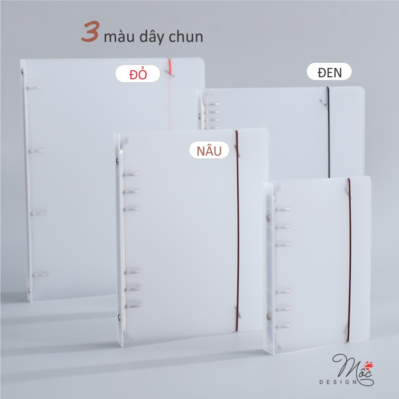 Bìa còng nhựa CỨNG mờ A4 B5 A5 A6 - Bullet journal planner