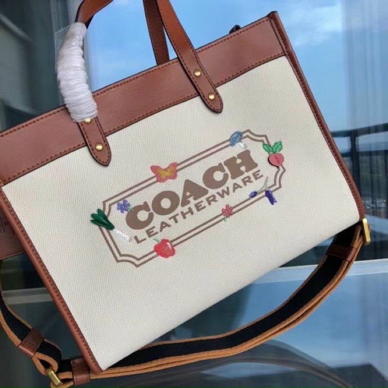 TÚI COACH FIELD TOTE WITH GARDEN
