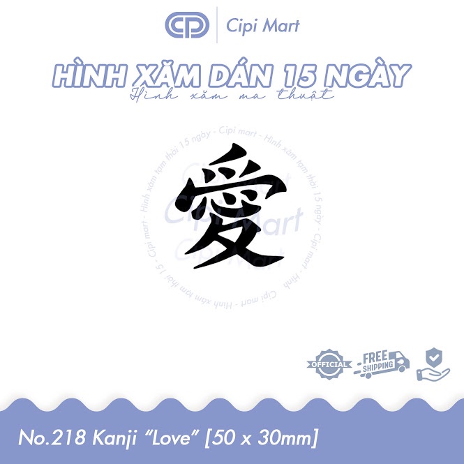 CIPI MART - Hình xăm tạm thời 15 NGÀY - chống nước, cọ xát 218
