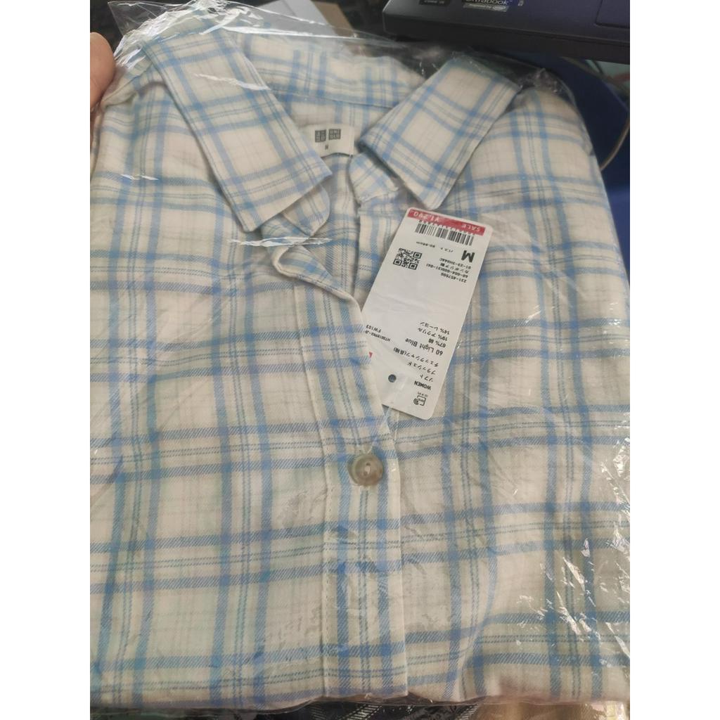 Sơ mi Sorf Brush kẻ caro nữ Uniqlo tag nhật