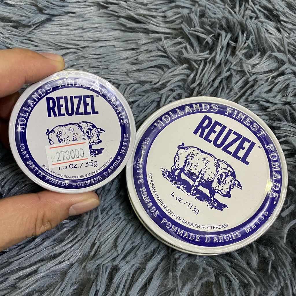 Sáp giữ nếp trung bình không bóng Reuzel Clay Matte Pomade 113gr