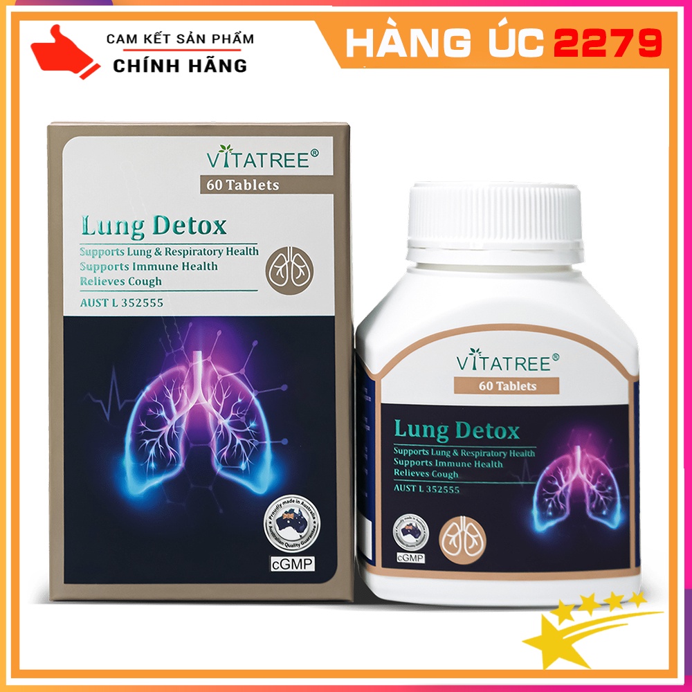 |DATE 3-2025| Viên Uống Thải Độc Phổi Vitatree Lung Detox Hộp 60 Viên Của Úc - Hàng Úc 2279