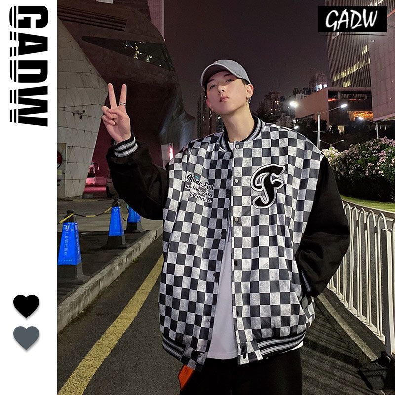 (Order) Áo khoác bóng chày caro ulzzang unisex 🍓 FREESHIP 🍓 áo khoác nam nữ dáng rộng 🍓