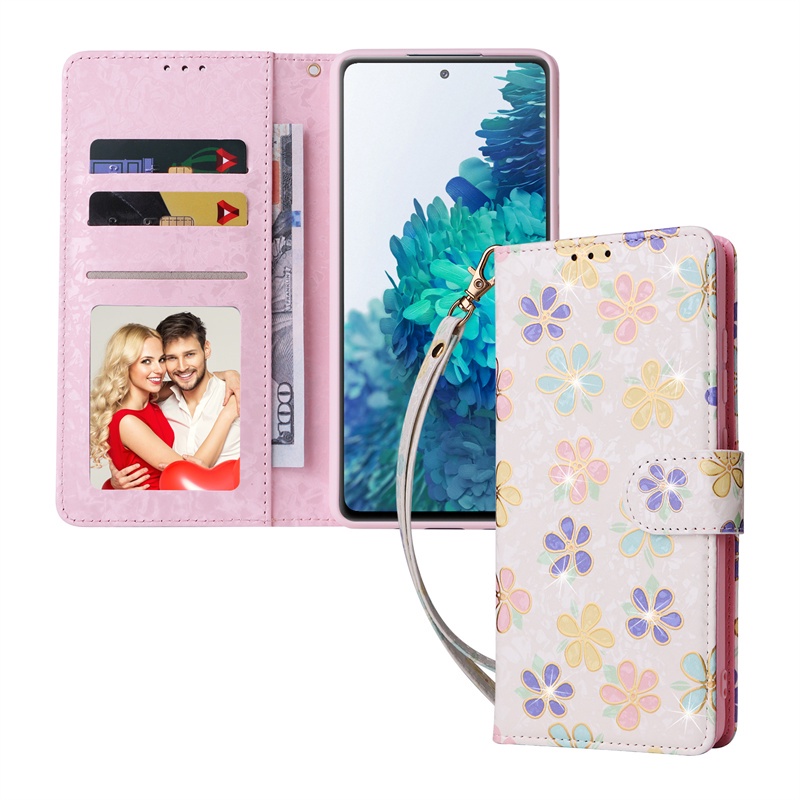 Bao Da Điện Thoại Dạng Ví Nắp Lật Họa Tiết Đá Hoa Cương Sang Trọng Cho Samsung Galaxy S20 Ultra S20 Plus S20 + S20 FE 2022 5G A32 A51 4G Ốp