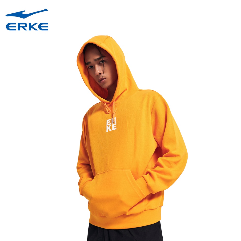 Áo hoodie nam ERKE 89391 thoáng khí, mềm, dài tay, có mũ trùm đầu