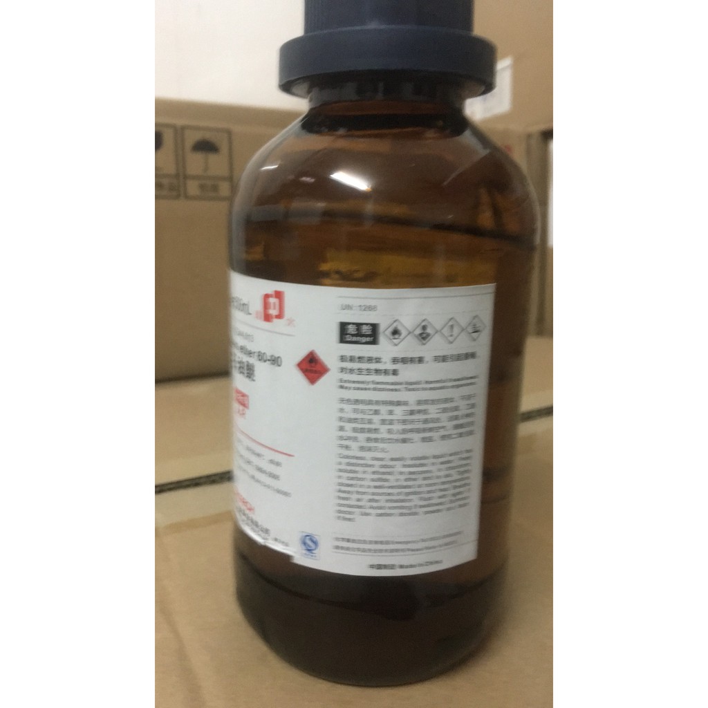 Hóa chất Petroleum ether 60-90 chai 500ml CAS 8032-32-4 ete dầu hỏa
