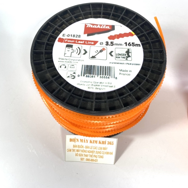 Cước Cắt Cỏ Vuông Gai MAKITA Nhật Bản 3,0 mm - 3,5 mm - 4,0 mm / Cước Phát Cỏ Vuông