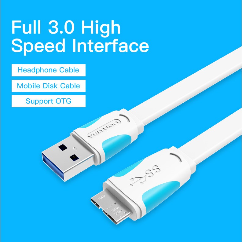 Dây Cáp USB 3.0 dùng cho ổ cứng di động dài 50Cm VENTION - Chính Hãng VAS-A12