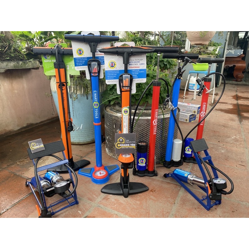 Bơm xe đạp, bơm xe máy C-MART L0302 nhập khẩu Đài Loan chính hãng