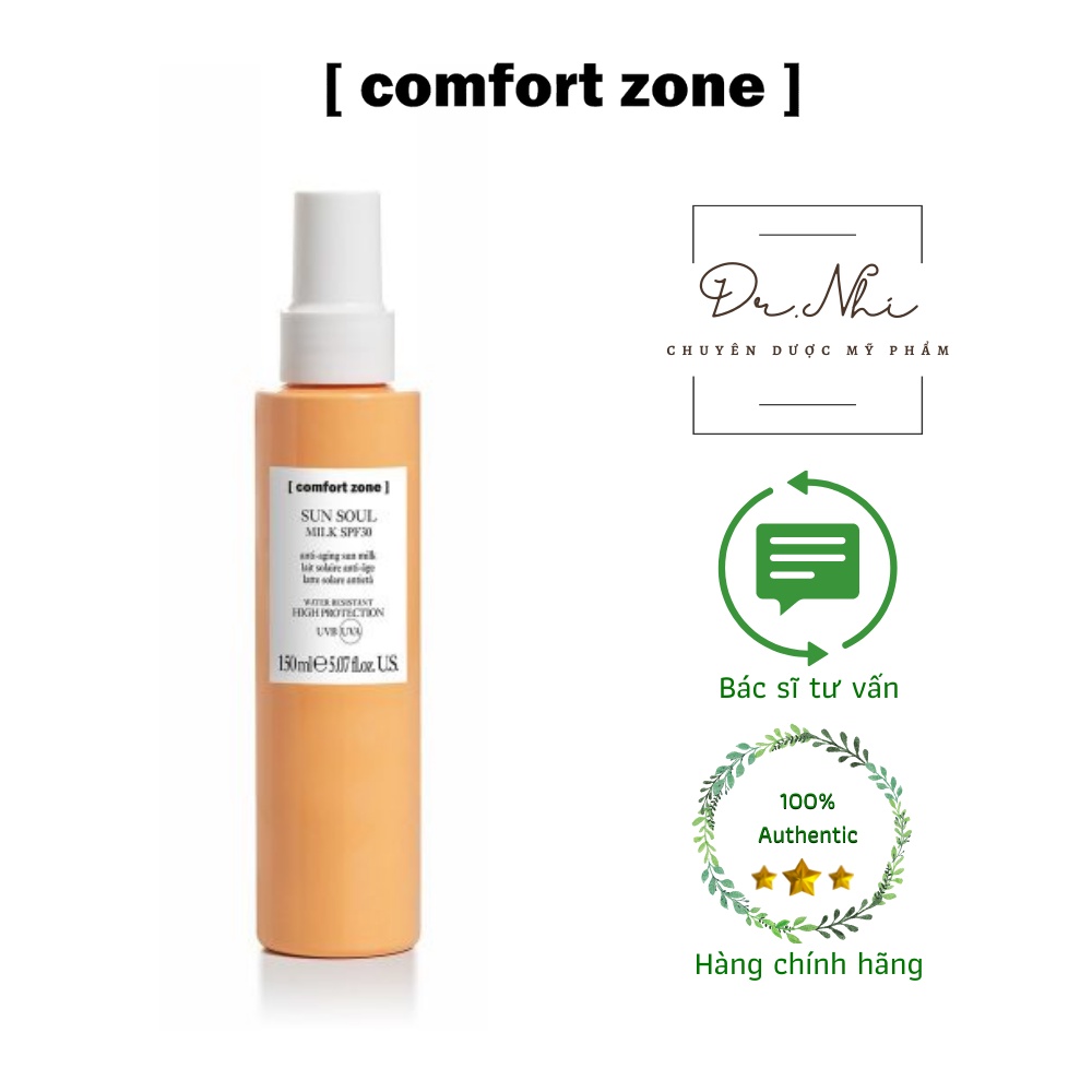 Sữa chống nắng dành cho mặt và cơ thể SUN SOUL MILK SPF 30 Comfort Zone 150ml