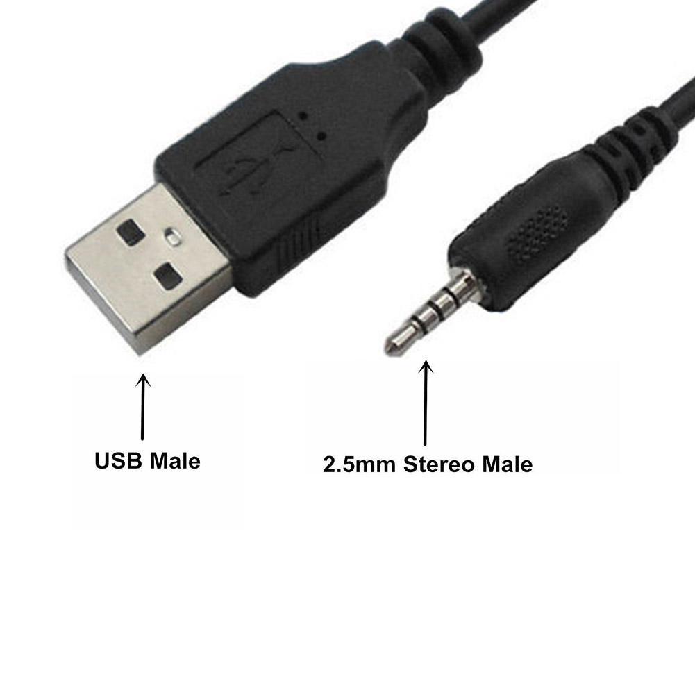 Cáp sạc tai nghe giắc cắm USB sang 2.5mm Ancable đồng bộ E30 E40bt E7M2 S6M4 F1C0 Y V0F6 J4B3