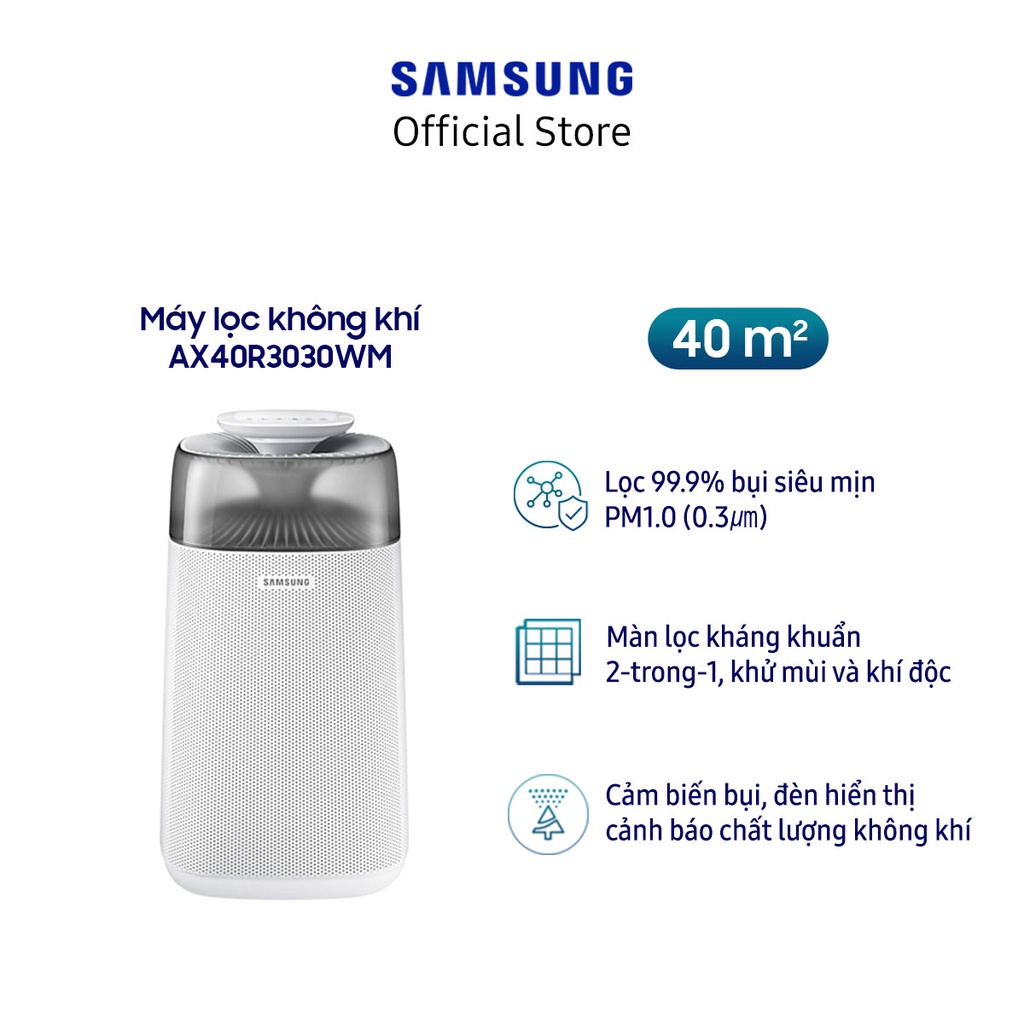 [Mã ELSAM5 giảm 10% đơn 500K] Máy lọc không khí Samsung AX40R3030WM/SV