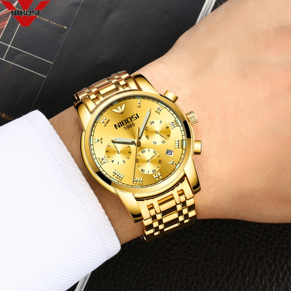 Đồng hồ nam NIBOSI 2301 dây thép lịch ngày thời thượng - Đẳng cấp doanh nhân | BigBuy360 - bigbuy360.vn