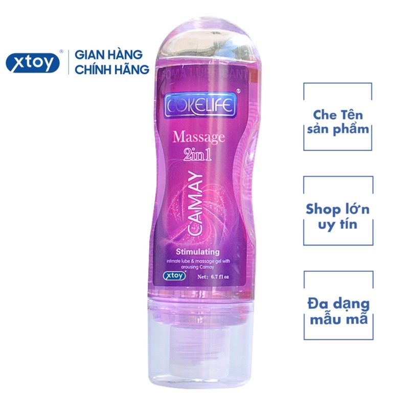 Gel Bôi Trơn 2in1 Cokelife Camay, gốc nước, ngọt ngào, Hương Thơm Tự Nhiên, 100ml