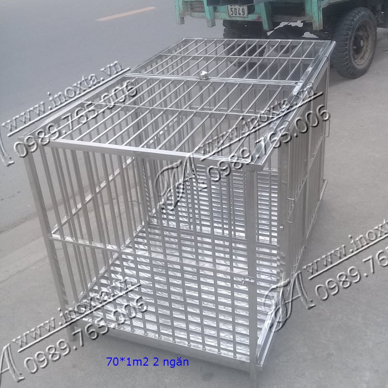 Chuồng nuôi chó, lồng chó inox các loại nuôi chó từ 10kg đến 30 kg