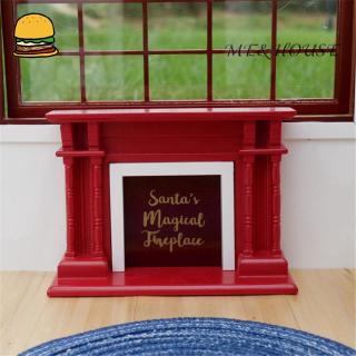 Mini Red Fireplace Shape Furniture Modeling Toy for 1:12 Doll House OB11 Accessories