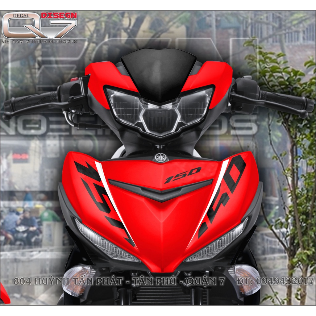 TEM RỜI EXCITER 150 ĐỎ ĐEN