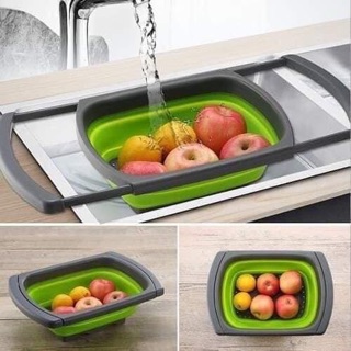 BỘ 2 RỔ SILICON GẤP GỌN THÔNG MINH PR-JO2