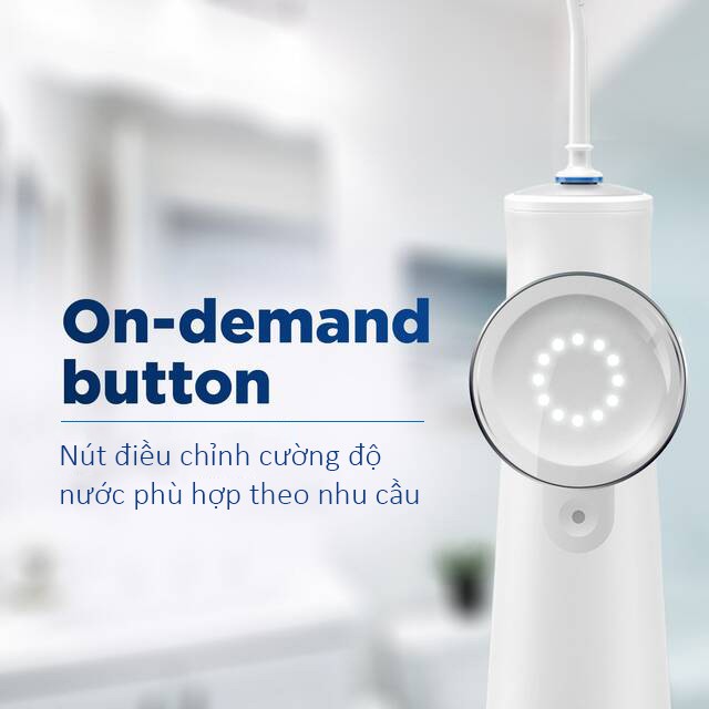 Tăm nước không dây ORAL-B AQUACARE 4 Máy tăm nước cầm tay chuyên vệ sinh răng nhạy cảm- Hàng Đức chính hãng