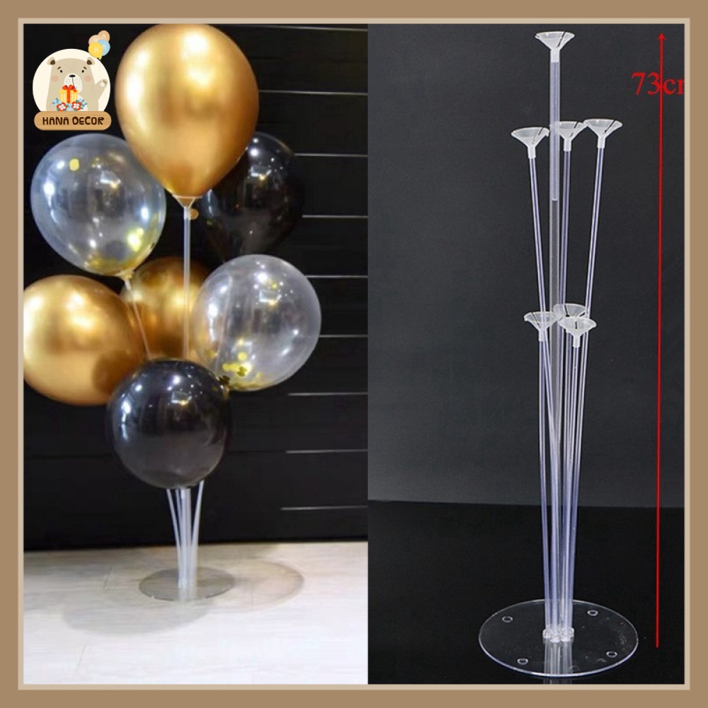 Trụ bóng mica 7 nhánh trang trí bóng sinh nhật, tiệc tùng, decor chụp ảnh HanaDecor