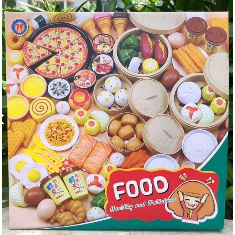 Đồ Chơi Nấu Ăn Dimsum 84 Chi tiết Cho Bé Siêu To Đẹp Có Hộp Đẹp Làm Quà Tặng
