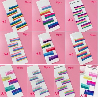 Kẹp tóc bảy sắc cầu vồng. (Set 40-50 kẹp)