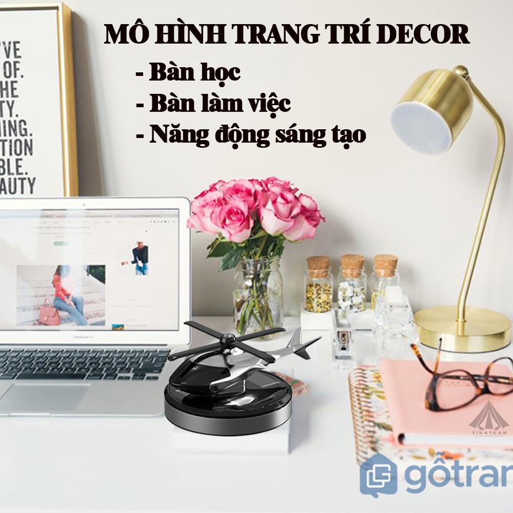 Máy bay nước hoa Năng Lượng mặt trời,trang trí taplo xe, decor bàn học, bàn làm việc(Tặng kèm tinh dầu thơm)