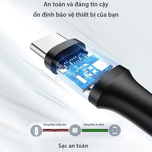 Cáp USB Type-C 3.1 to USB Type-C Bagi 1m PD-C100 - Hàng chính hãng