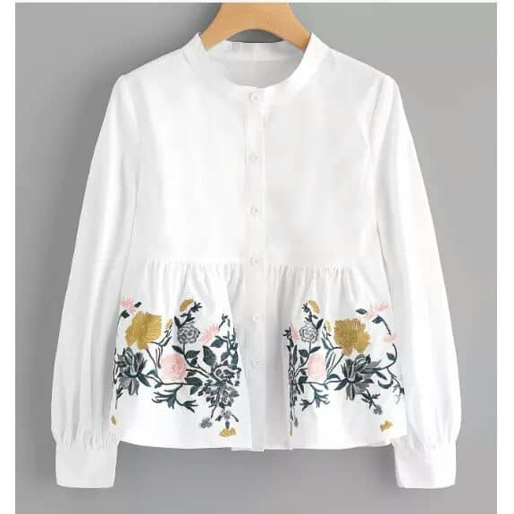 Áo Sơ Mi Nữ Thêu Hoa Đẹp
