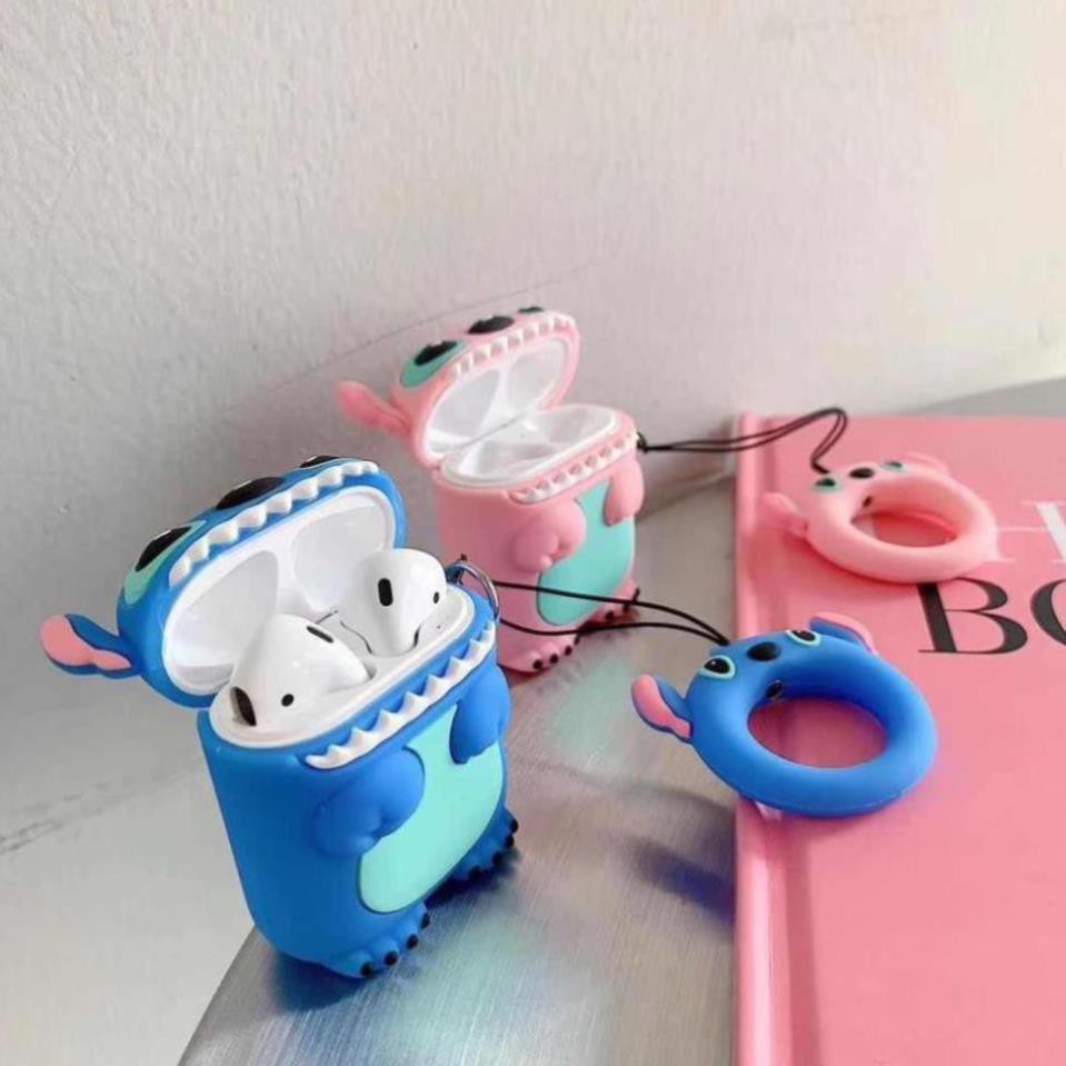 Case Airpods  Pro 3 TWS Inpods - Vỏ Bao Đựng Bảo Vệ Ốp Tai Nghe, Sillicone Dẻo Chống Bám Bẩn, Va Đập Stitch -I.CASE