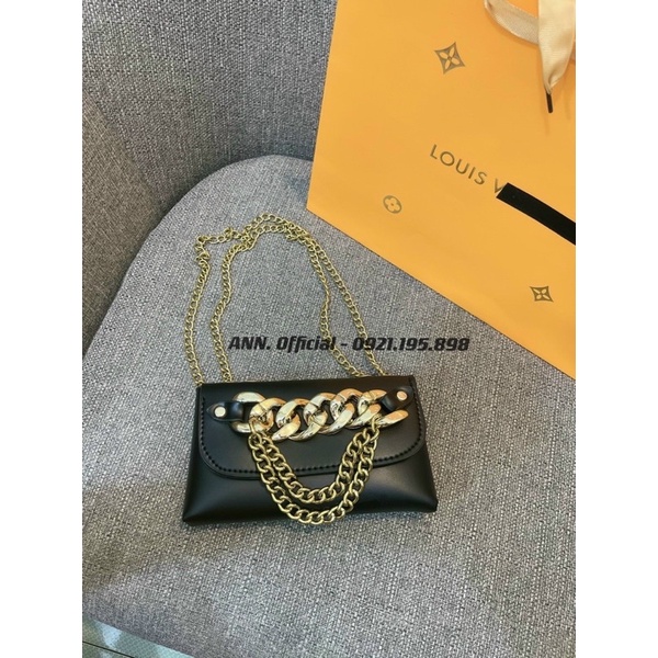 Túi xách 2in1 kèm belt đeo bụng phối xích cá tính (ảnh thật- ANN Store)
