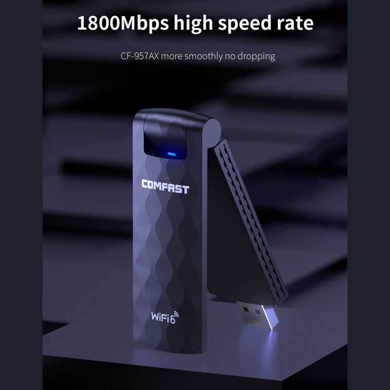 Usb WiFi 6 Cổng USB 3.0 Băng Tần Kép 1800Mbps 2.4G / 5.8Ghz