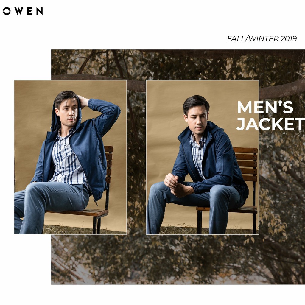 Xả 12.12 10.10 . OWEN - Áo khoác gió nam 2 lớp màu xanh JK 90016 Cực Đẹp . . . ' ' ' hot .