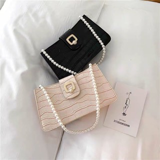 Túi kẹp nách thời trang quai ngọc trai tiểu thư [ảnh thật ] mã 7727