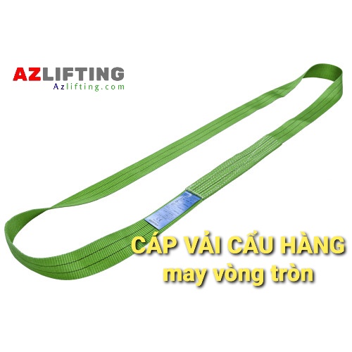 Cáp vải cẩu hàng 2 tấn bản 50mm may vòng tròn