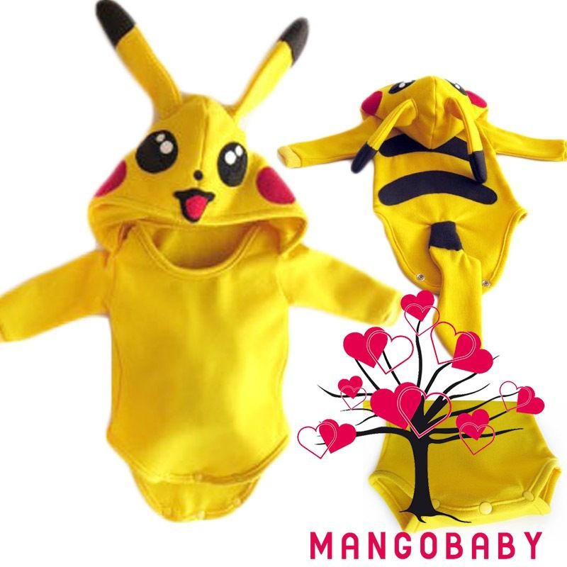 Bộ Áo Liền Quần Hình Pikachu Cho Bé