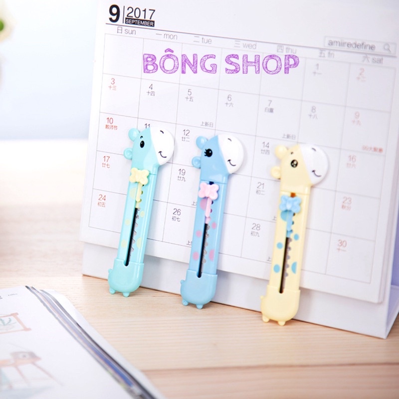 Dao rọc giấy Bullet Journal Bông Shop hươu cao cổ nhỏ xinh tiện lợi