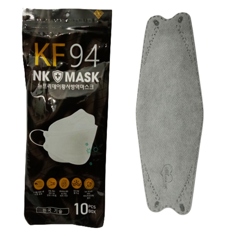 Khẩu trang Mask KF94 NK thời trang  phong cách Hàn Quốc - Health Kingdom, 10 chiếc/bịch