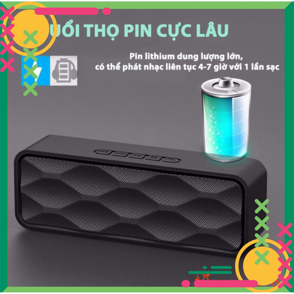 [FREE SHIP] Loa Bluetooth Siêu Trầm, Tích Hợp Loa Kép Cho ÂM Thanh Sống Động, Sắc Nét HOT