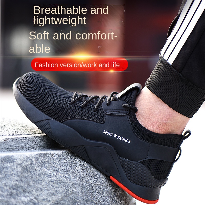 Giày bảo hộ lao động siêu nhẹ chống mài mòn thoáng khí size 35-50 thời trang cho nam và nữ