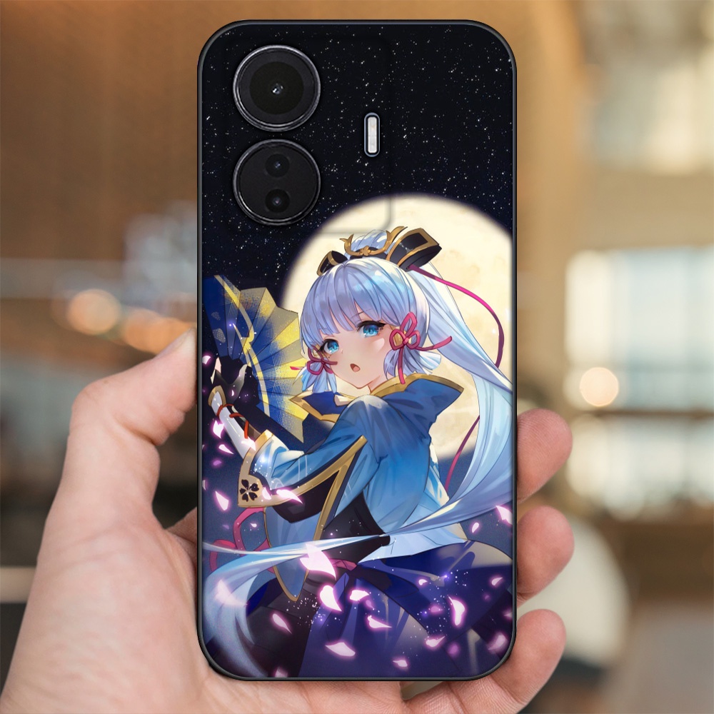 Ốp lưng Vivo S15e viền đen in hình Ayaka Genshin Impact