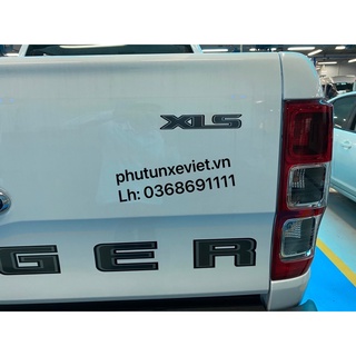 Tem chữ XLS dán cửa thùng sau Ford Ranger