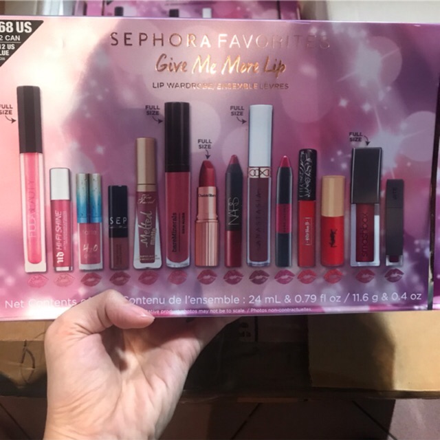 [Tách set] Son trong set Give Me More Lips Sephora 2018