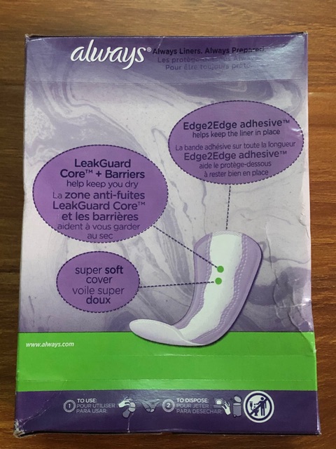 Băng vệ sinh always hằng ngày CANADA