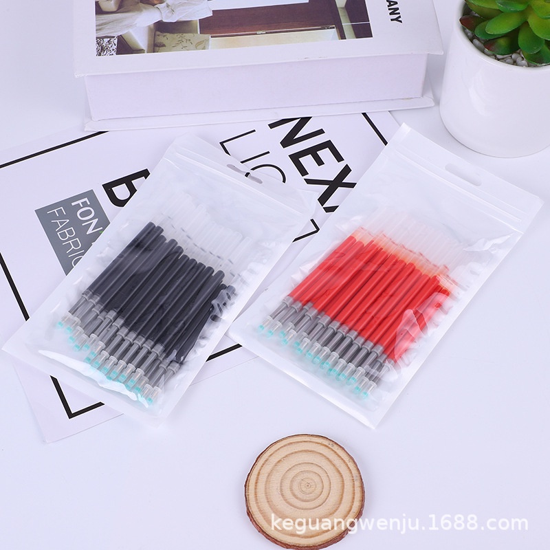 Set 20 Ruột Bút Mực Gel Dạng Nhấn Màu Đen / Xanh Dương / Đỏ