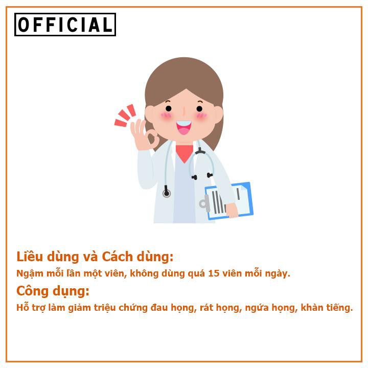 Viên Ngậm Thanh Họng Bezut Không Đường