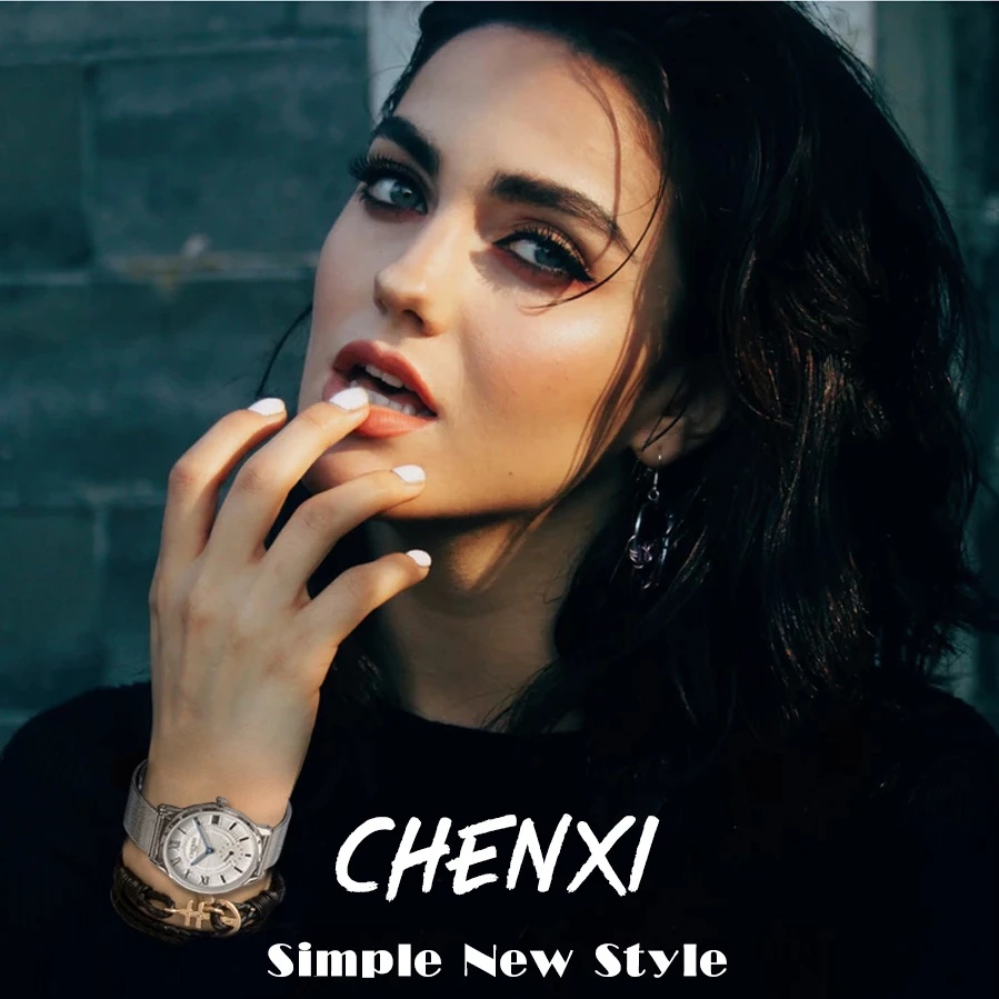 Đồng Hồ Đeo Tay CHENXI 076B Mặt Thép Không Gỉ Chống Nước Sang Trọng Cho Nữ